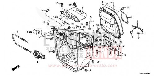 COMPARTIMENT A BAGAGES NC700XDC de 2012